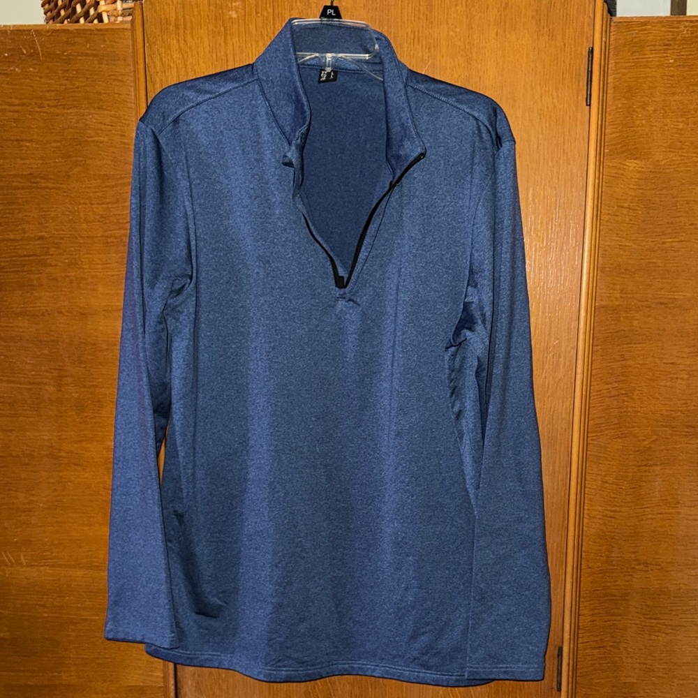 Blue Quarter-Zip Pullover